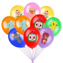 코코멜론 시리즈 혼합 라텍스 풍선 테마 파티 장식 풍선 소년 소녀 생일 파티 장식 풍선 10 피스, 06 10 pcs