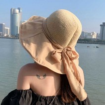 공항 패션 해외 여행 코디 예쁜 여자 리본 선캡 모자 여행모자 와이드 예쁜모자쇼핑몰 해외여행코디