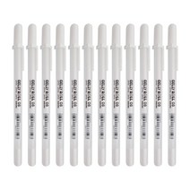 사쿠라 겔리롤 파인 볼펜 0.8mm, 화이트(50), 12개입