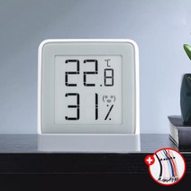 샤오미 온습도계 온도계 습도계 스토리링크 미니 온도습도계 신생아 디지털 실내 스마트 건전지포함+마스크스트랩, 샤오미 온습도계(E-INK타입/거치대포함)+마스크스트랩
