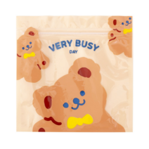 [리틀데이지] 곰돌이 다용도 지퍼 파우치 50매 세트, 01_비지 베어 (50매)