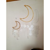 달모양 화이트 자개모빌 썬캐쳐 발리인테리어소품 홈데코 감성소품 아이방꾸미기, 달모양 화이트 자개모빌 M