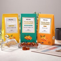 윌리비 뉴질랜드 마누카꿀 11% 프로폴리스 캔디, 고소한 맛의 진저(프로폴리스 대신 생강가루)