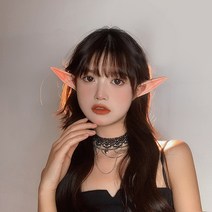 할로윈 호박 머리띠 발광 선녀봉 임프 머리핀 요괴 머리띠 포토코스 머리띠녀, 28 롱 엘프 귀 1쌍
