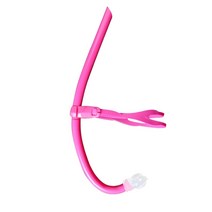 멀티 컬러 수영 스노클링 쉬운 호흡 스노클링 다이빙 장비 센터 마운트 수영장을위한 편안한 실리콘 마우스 피스, 분홍색