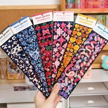 탑로더 탑꾸 꾸미기 하이틴 2p 키치 폴꾸 스티커 포카 878EA, 3키치스티커-호피나비
