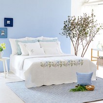 [한스데코]플로린 광목자수 스프레드 세트 퀸