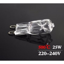 광파 오븐 레인지1pcs 오븐 전구 G9 고온 기선 빛 조명 220v-240v 25w 40W 500 도, 03 60W