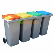 오너클랜 분리수거함(HDPE) (다용도함240L/일반형), 노랑/종이팩류