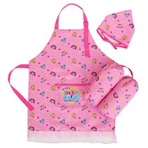 캐치티니핑 앞치마 두건 토시 3종 세트 방수 가운 여아 어린이 유아 유치원 어린이집 준비물 김장