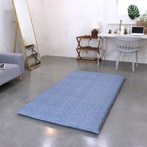 양면누빔 바닥에 까는 3단 접이식 클로 요매트(매트커버+매트솜 포함) S/SS/Q 자체제작, 클로 블루