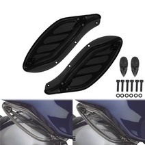 해외 할리 데이비슨 부품 용품 튜닝 커스텀 ABS 사이드 윙 윈드 스크린 실드, Black