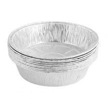 원목 깔판 침대 파운데이션 데이 배드 가벼운 10pcs 유출 방지를위한 유용한 높은 벽 호일 트레이 원형 알루미늄 호일 팬 에어 프라이어 재활용 가능, 6인치