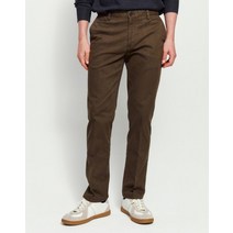 [헤지스 남성] [[21FW]] HZPA1D341W2 브라운 스트레이트핏 조직감 캐주얼 팬츠