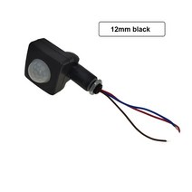 재실 감지기 모션 센서 미니 인체 적외선 초박형 12/10MM 스위치 LED 홍수 빛 PIR, [01] 12mm black