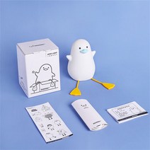 박방 갈매기오리 무드등 침실 수면 LED 라이트 소프트 실리콘 토치등 침대, 옵션02