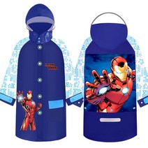 엘사 스파이더맨 우비 비옷 후드 남아 여아 빛반사 레인코트 백설공주 캡틴아메리카 아이언맨