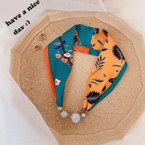 목걸이보관함 마그넷 레이스스카프 여성목도리 진주 목걸이 가을겨울 코디가잘되는 트랜드 숄 유럽풍 박자를 떼다 목도리, T37-블루화이트 귤 마그넷 레이, 기본