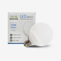 [라리앙] LED전구 12W 숏타입 볼전구 주광색 LED전등교체 (랜덤발송)