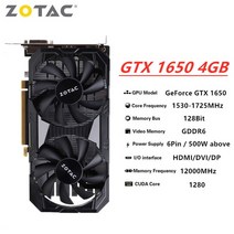 CPU 데스크탑 그래픽카드 Zotac 그래픽 카드 GTX 1650 1660 1060 1050Ti 6GB 1050 Ti 3GB 4GB 1660S 슈퍼 비디오 GPU PC 컴퓨터 게임, 09 Zotac 1650 4G