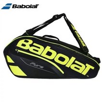 Babolat 바보랏 테니스가방 6개입 스포츠백 테니스숄, 형광 옐로우