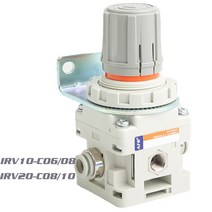 진공 게이지 측정기 디지털 압력계 관로 오일 IRV 음압 진공 레귤레이터 IRV10/IRV20 스트레이트/엘보 피팅, 02 IRV10-C06
