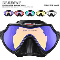 씨다이브 스쿠버다이빙 수경 마스크 이글아이 BL, 딥블루