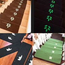 시온넷 유아용 미끄럼방지 논슬립 와이드 야광 안전 계단 매트, 5개, 클로버 그린