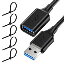 [미국] Ecjtu USB 연장 코드 3m 1팩 USB 3.0 연장 케이블 USB A 수 - 암 USB 플래시 드라이브 하드 드라이브 카드 리더기 웹캠 프린터 키보드 마우스 플레이, 1 Pack_7FT