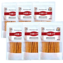 멍도락 국내수제간식 소힘줄스틱 소힘줄 100% 치아치석관리 스트레스해소 도움 강아지껌, 소고기, 6개