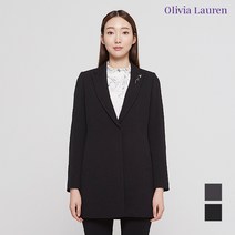 올리비아로렌 아울렛 이월 봄 갱에리 원버튼 슬림 롱자켓 VOCFUWS2211