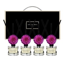 시즈넬 사계절 선물세트 디퓨저 50ml x 4p 메리골드 퍼플꽃, 블랙로즈향