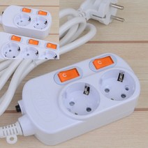 개별스위치 멀티탭 2구/3구 자취필수품 원룸필수품 휴대용콘센트, 2구 4.5M