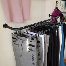 다용도 무광 벽행거 벽면행거 틈새 공간 활용 행거 인테리어 매장용 튼튼한, 블랙24*82
