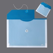 만물덕 A4 봉투파일 블루 33CM 플라스틱파일철 바인더파일 화일케이스 화일종류 쫄대화일 세금계산서철 부동산계약서파일 문서보관파일 플라스틱화일