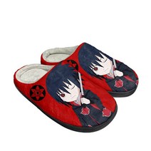 털 겨울 캐릭터 실내화 슬리퍼 애니메이션 닌자 사스케 Uchiha 만화 홈 코튼 커스텀 슬리퍼 남성 여성