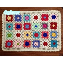 Ogfaour 담요 수제 코바늘 손뜨개 소파 쇼파 커버 블랭킷 타월 여름 담요 50*70cm A23030804, 아이보리
