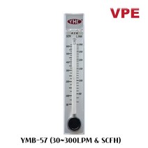 YHC YMB-57 국산 에어용 면적식 판넬유량계 (30~300 LPM & SCFH)