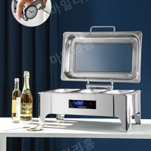 업소용 중탕기 사각 1구 스텐 반찬통 온도조절 구내식당, D