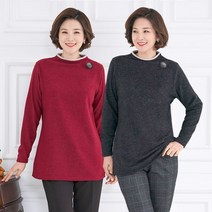 모슬린 엄마옷 소프트 밍크 겉기모 반폴티셔츠 ETP912201 마담 미시옷 중년여성의류 빅사이즈 50대 60대여성옷