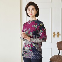 마담4060 엄마옷 페이즐기모티셔츠-XTE301008-