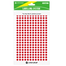 유니온플러스 unionplus 원형스티커일반(303-3/적색) UL-303-3RD 5mm 1개
