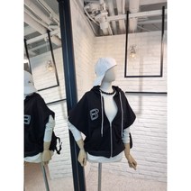 [반다리] 이니셜 오버핏 맨투맨 후드 조끼