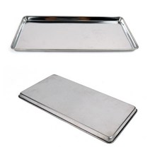 스텐 직사각트레이 2호 정사각스텐쟁반 스테이크레스팅 개인쟁반