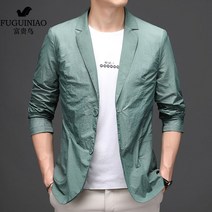 린온트리 남자 오버핏 봄 여름 간절기 더블 캐주얼 정장 마이 아우터 블레이저 자켓 선크