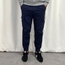 노마진컴퍼니 7컬러 빅사이즈 남자 밴딩 면 스판 카고 조거팬츠 (S~4XL)