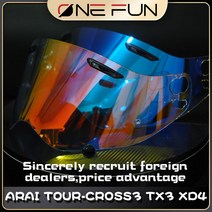 Arai Tour Cross3 TX3 XD4 용 헬멧 바이저 광색성 렌즈 윈드실드 헬멧 액세서리 레보 틴티드 김서림 방지, [12] Anti fog