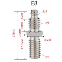 카메라 퀵 릴리스 1/4 3/8 변환 나사 삼각대 마운트 마운트 어댑터, 찢어진 조각, 1개