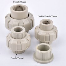 1pc PPH 싱글/더블 1/2 "-2" 암나사 유니온 워터 파이프 커넥터 튜브 어댑터 정원 식물 관개 액세서리, 2 Inch, 02 Thread