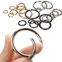 오링 O링 열쇠고리 카라비너 원형, 골드, 31mm 1개단위